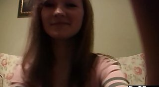 Young russian teen with a small body teases on cam